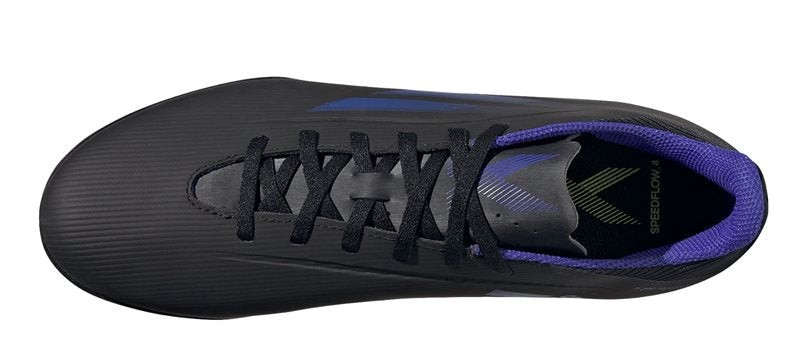 adidas X Speedflow.4 Turf Football Boots - Adult - Black/Sonic Ink/Solar Yellow
