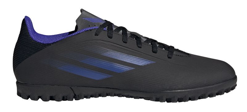 adidas X Speedflow.4 Turf Football Boots - Adult - Black/Sonic Ink/Solar Yellow