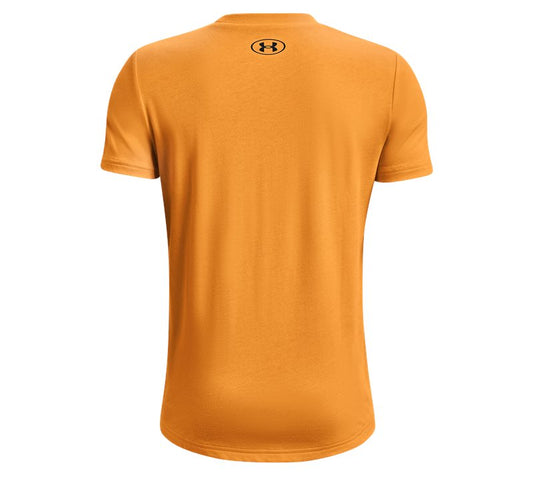 Under Armour Sportstyle Left Chest Short Sleeve Tee - Boys - Omega Orange/Black