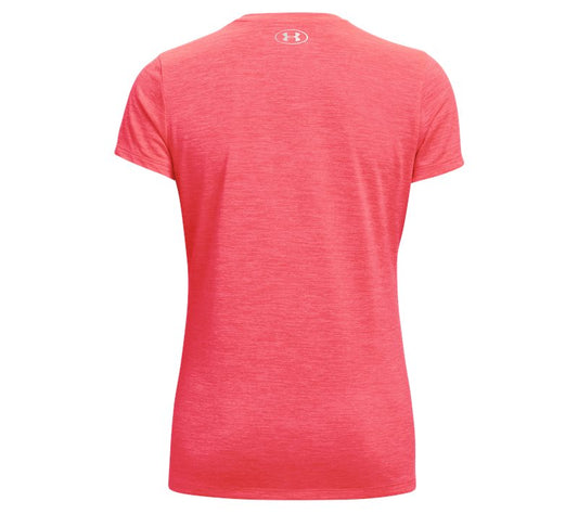 Under Armour Tech Twist V Neck Training Tee - Womens - Brilliance/Miami/Metallic Silver