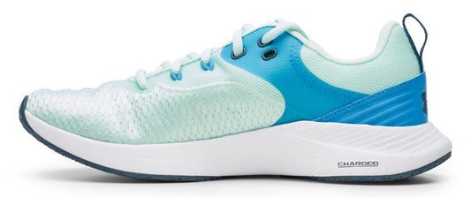 Under Armour Charged Breathe TR 3 Training Shoes - Womens - Aqua Foam/White/Blue Note