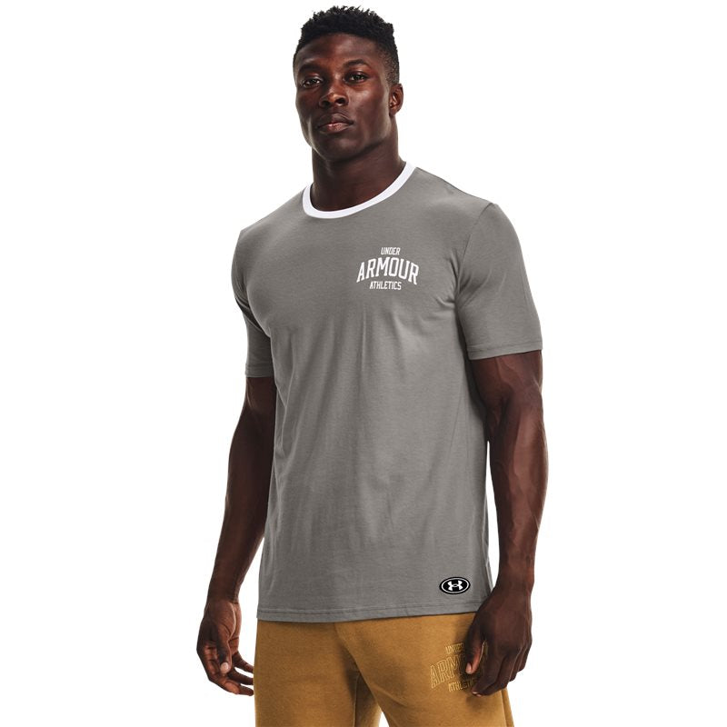 Under Armour Performance Originators Athletics Short Sleeve Tee - Mens - Concrete/White
