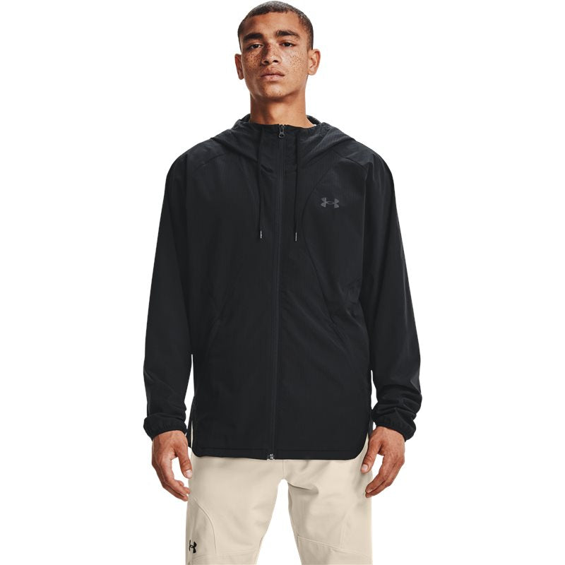 Under Armour Woven Windbreaker Jacket - Mens - Black