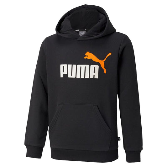 Puma Essentials 2 Col Big Logo Fleece Hoodie - Boys - Black/Vibrant Orange