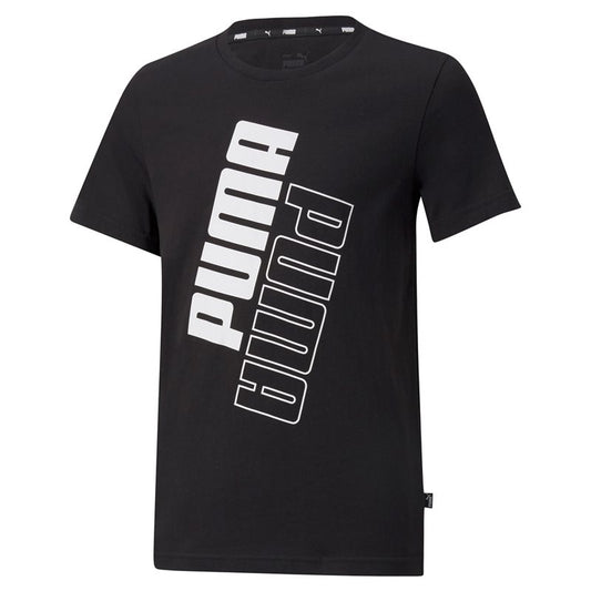Puma Power Logo Tee - Boys - Black