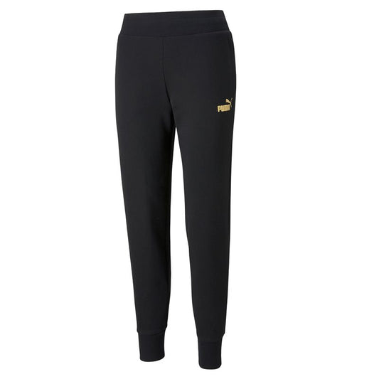 Puma Essentials Metallic Fleece Pants - Womens - Black/Gold