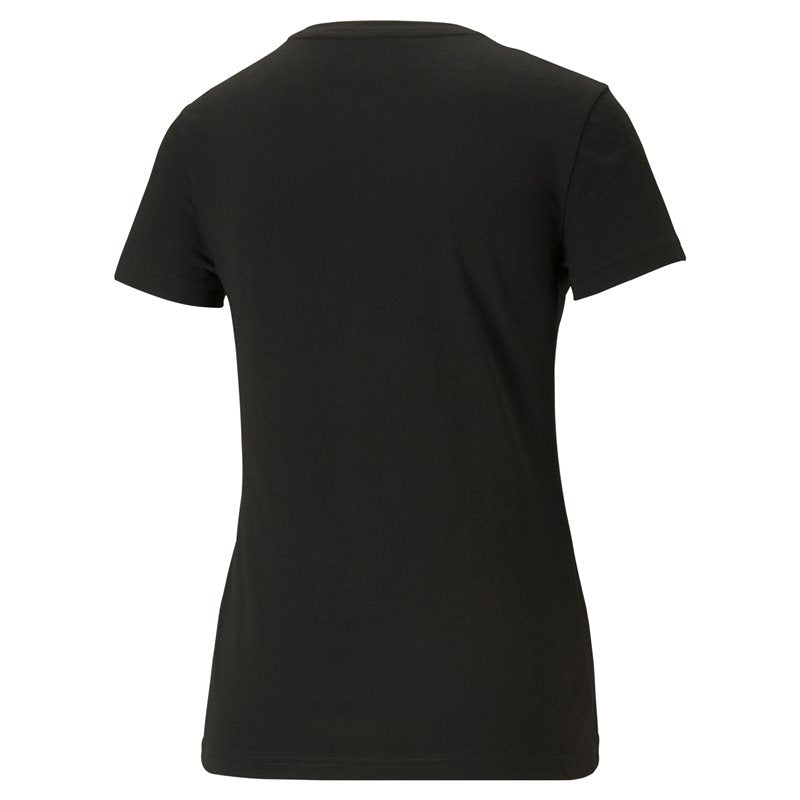 Puma Essentials Metallic Logo Tee - Womens - Black/Gold