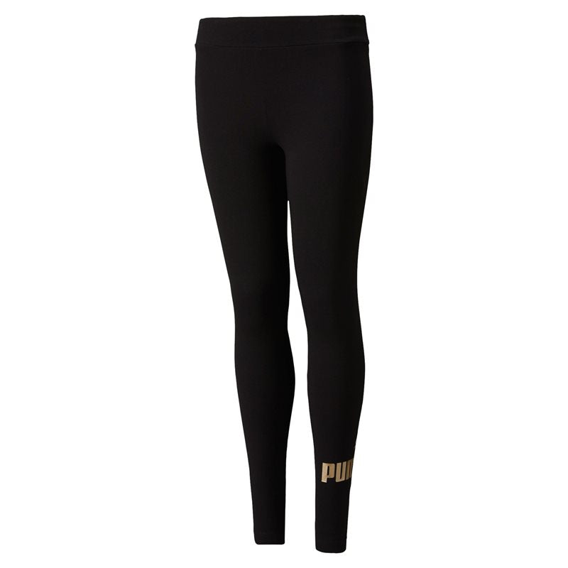 Puma Essentials Logo Leggings - Girls - Black/Gold