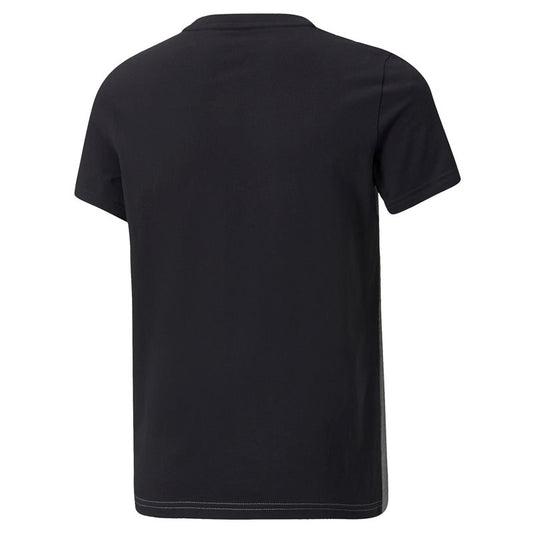 Puma Essentials Colourblock Tee - Boys - Black