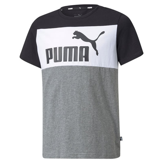 Puma Essentials Colourblock Tee - Boys - Black