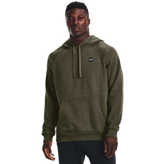 Under Armour Rival Fleece Hoodie - Mens - Marine Od Green Light Heather/Onyx White