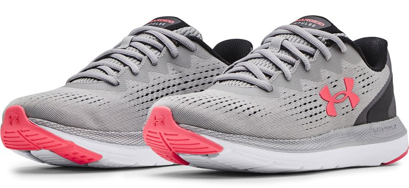 Under Armour Charged Impulse 2 Running Shoes - Womens - Grey Wolf/Black/Brilliance