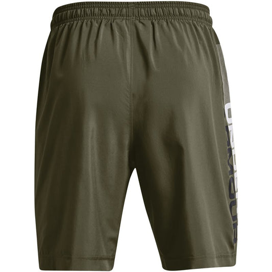 Under Armour Woven Wordmark Shorts - Mens - Marine OD Green/White