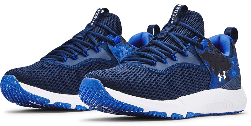 Under Armour Charged Focus Print Training Shoes - Mens - Academy/White