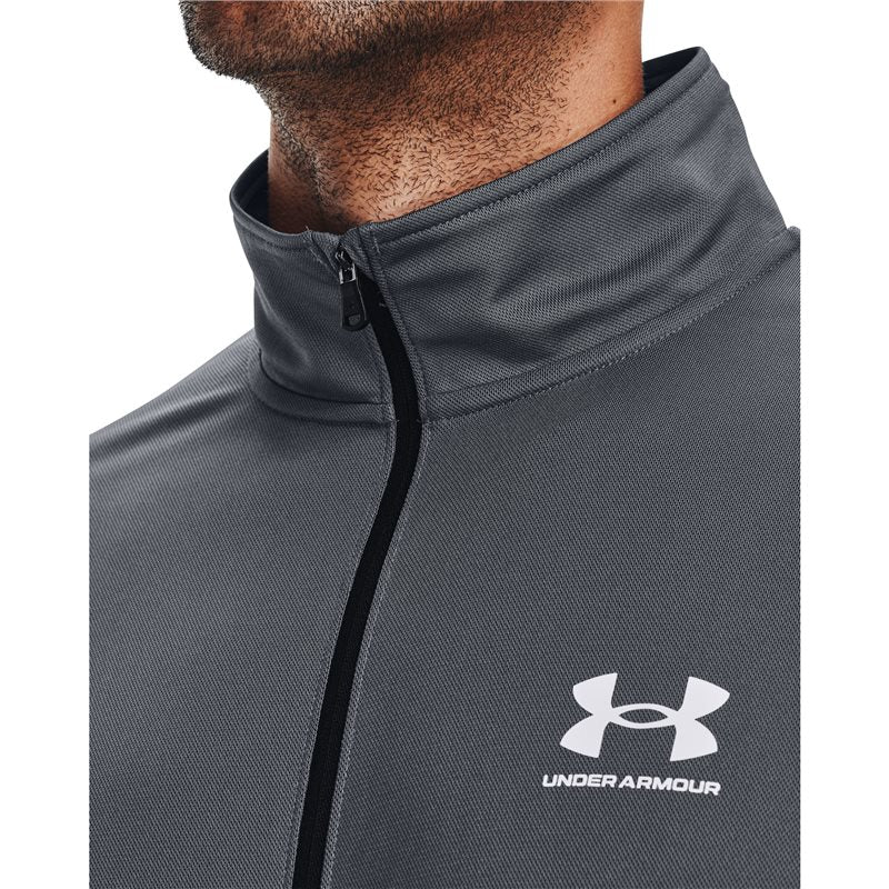 Under Armour Pique Track Jacket - Mens - Pitch Gray/White