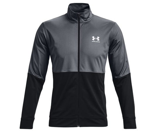 Under Armour Pique Track Jacket - Mens - Pitch Gray/White