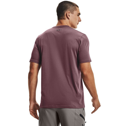 Under Armour Sportstyle Left Chest Short Sleeve Tee - Mens - Ash Plum/Black