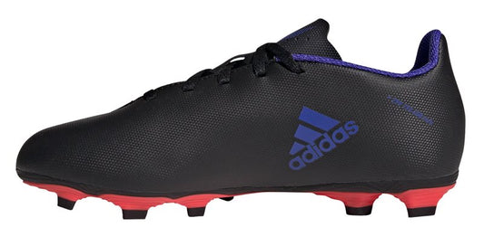 adidas X Speedflow.4 FxG Football Boots - Youth - Black/Sonic Ink/Solar Yellow