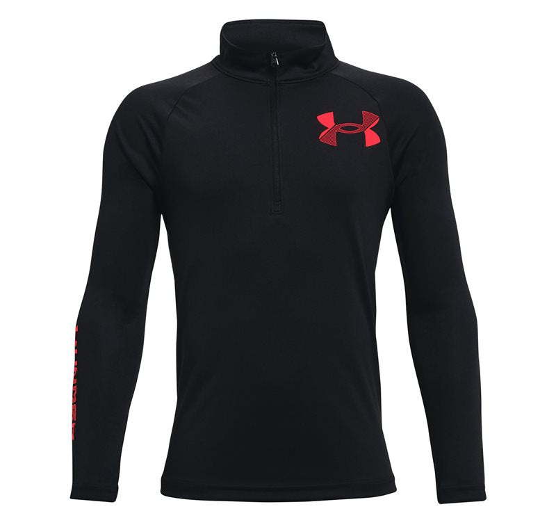 Under Armour Tech Big Logo 1/2 Zip Top - Boys - Black/Beta