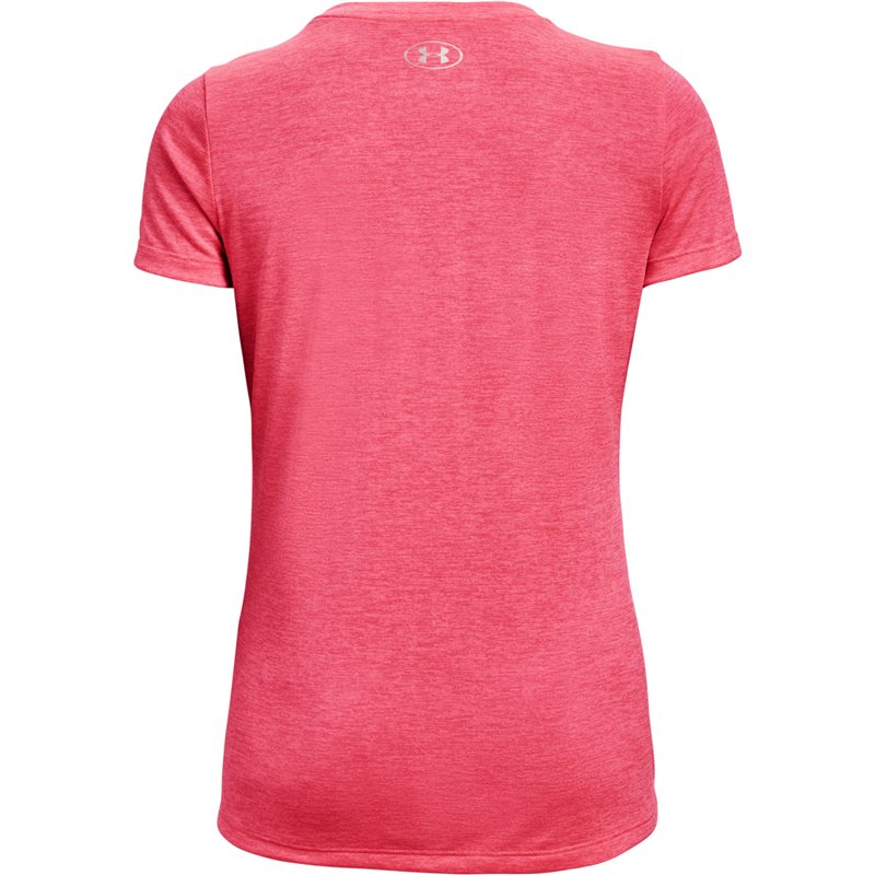 Under Armour Tech Twist Training Tee - Womens - Cerise/Pink Lemonade/Metallic Silver