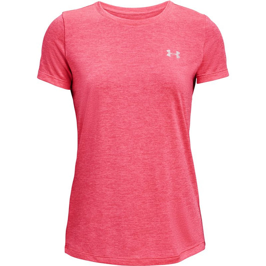 Under Armour Tech Twist Training Tee - Womens - Cerise/Pink Lemonade/Metallic Silver