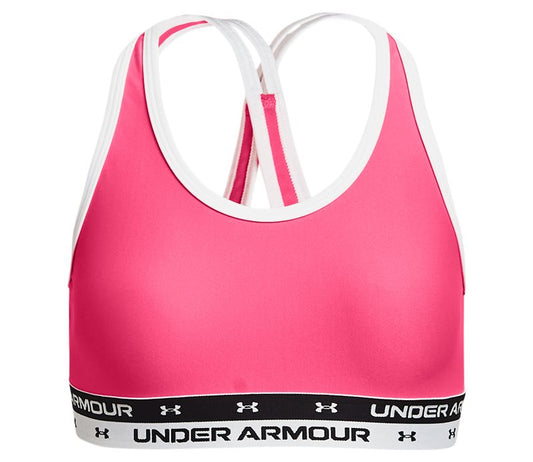 Under Armour Crossback Sports Bra - Girls - Cerise/White