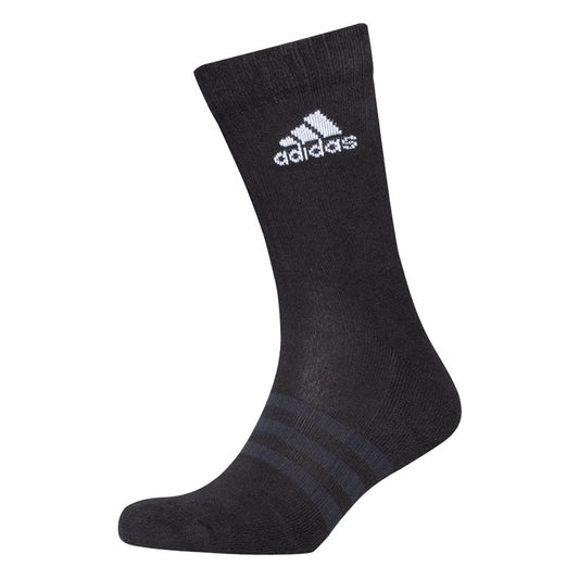 adidas Cushion Crew 3 Pack Socks - Adult - Mid Grey/White/Black