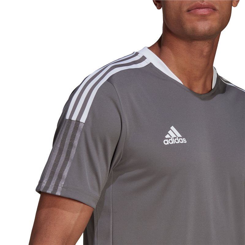 adidas Tiro 21 Training Jersey - Adult - Grey/White
