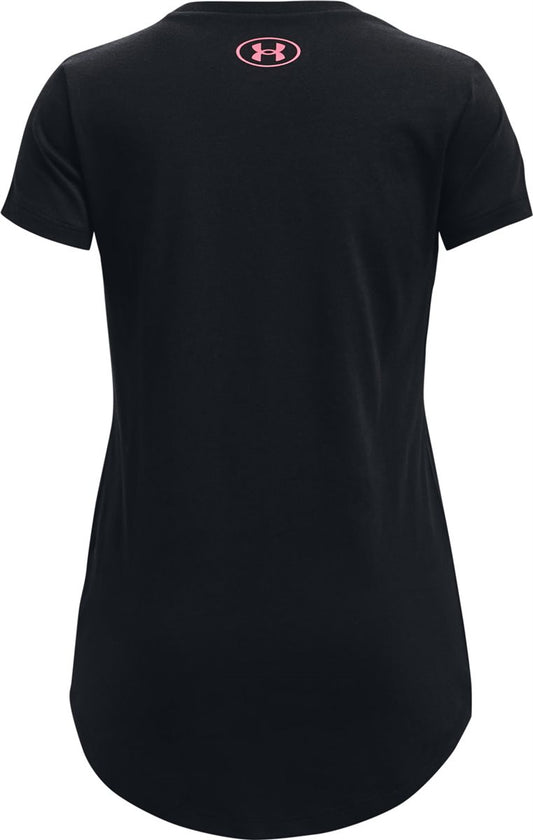 Under Armour Sportstyle Graphic Short Sleeve Tee - Girls - Black/Cerise