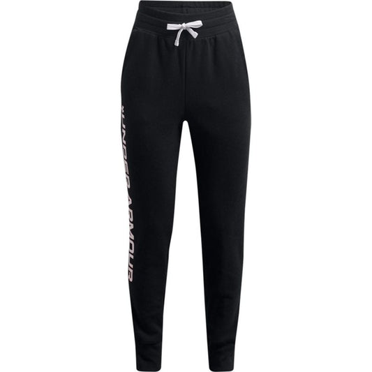 Under Armour Rival Fleece Joggers - Girls - Black/White/Cerise
