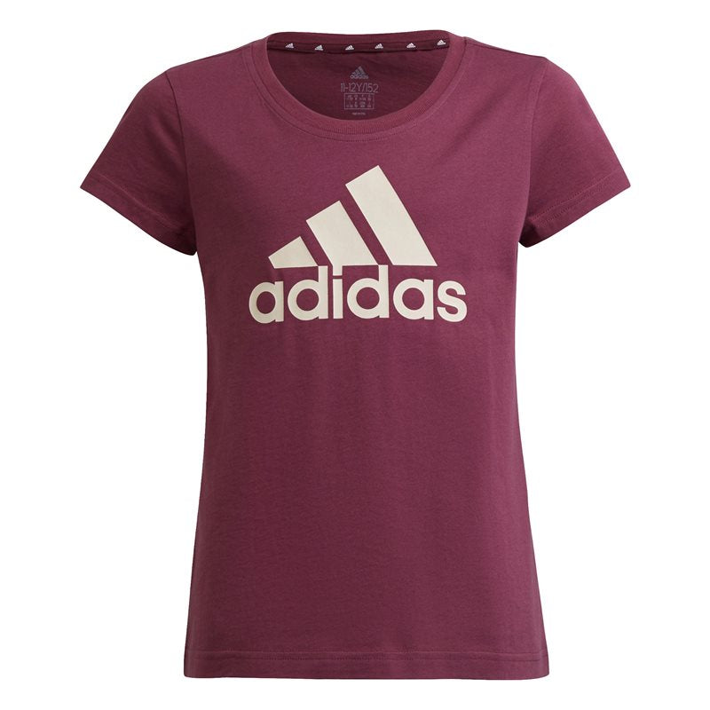 adidas Big Logo Tee - Girls - Victory Crimson/Halo Blush