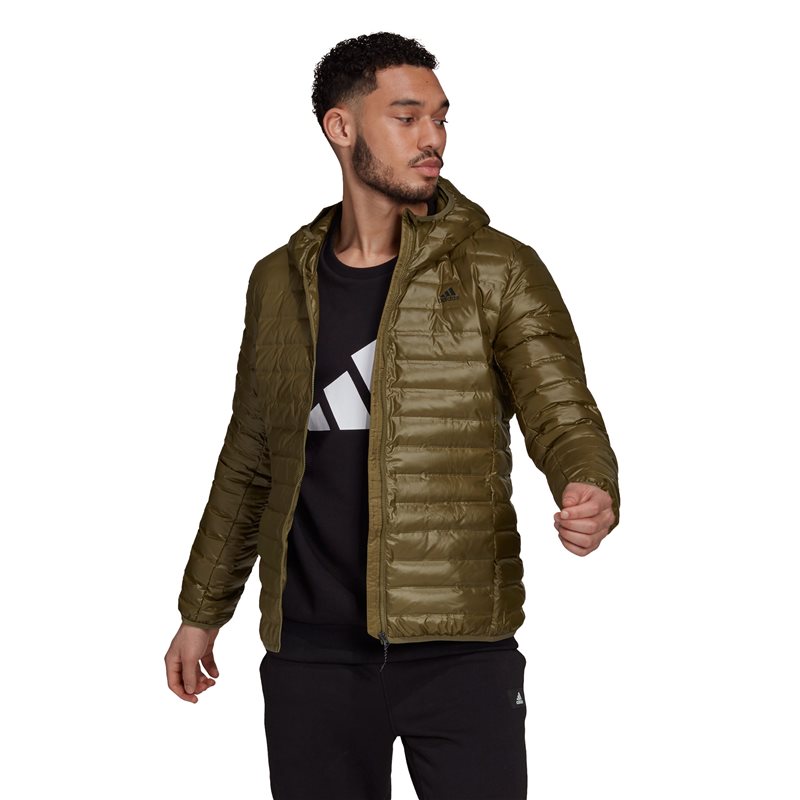 adidas Varilite Down Hooded Jacket - Mens - Focus Olive