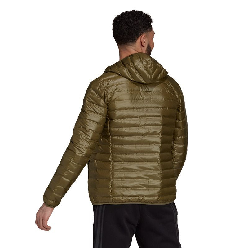 adidas Varilite Down Hooded Jacket - Mens - Focus Olive