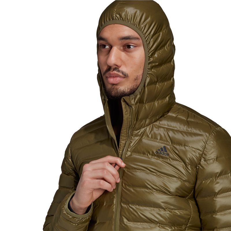 adidas Varilite Down Hooded Jacket - Mens - Focus Olive