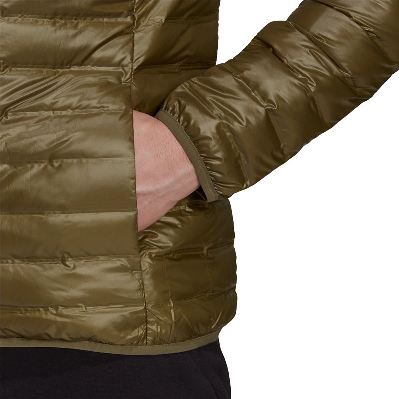 adidas Varilite Down Hooded Jacket - Mens - Focus Olive