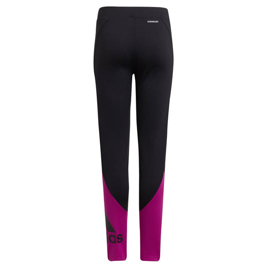 adidas Big Logo Tights - Girls - Black/Sonic Fuchsia