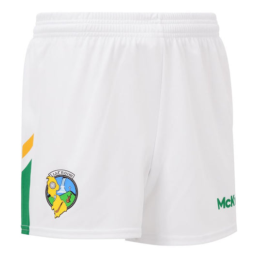 Mc Keever Leitrim GAA Official Playing Shorts - Kids - White/Green