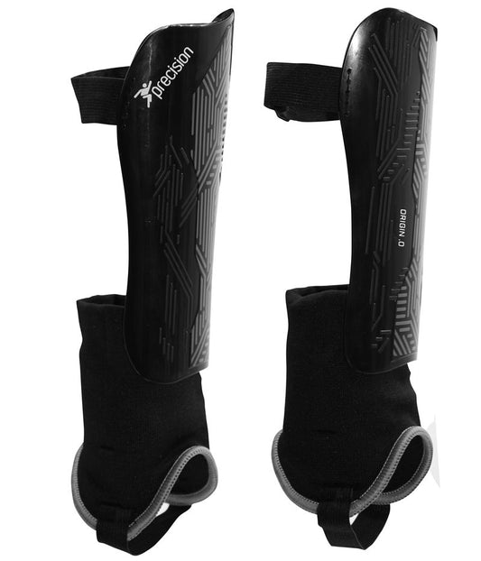 Precision Training Origin.0 Strap Shin Guards - Adult - Black