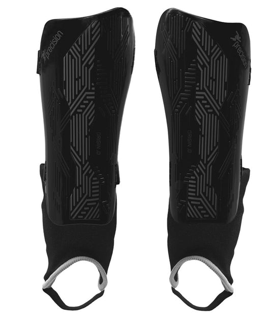 Precision Training Origin.0 Strap Shin Guards - Adult - Black