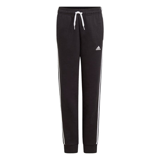 adidas 3 Stripe Fleece Pants - Boys - Black/White