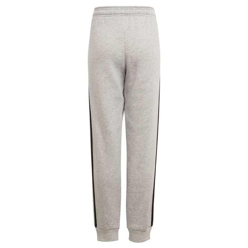 adidas 3 Stripe Fleece Pants - Boys - Medium Grey Heather/Black