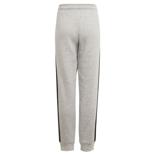 adidas 3 Stripe Fleece Pants - Boys - Medium Grey Heather/Black