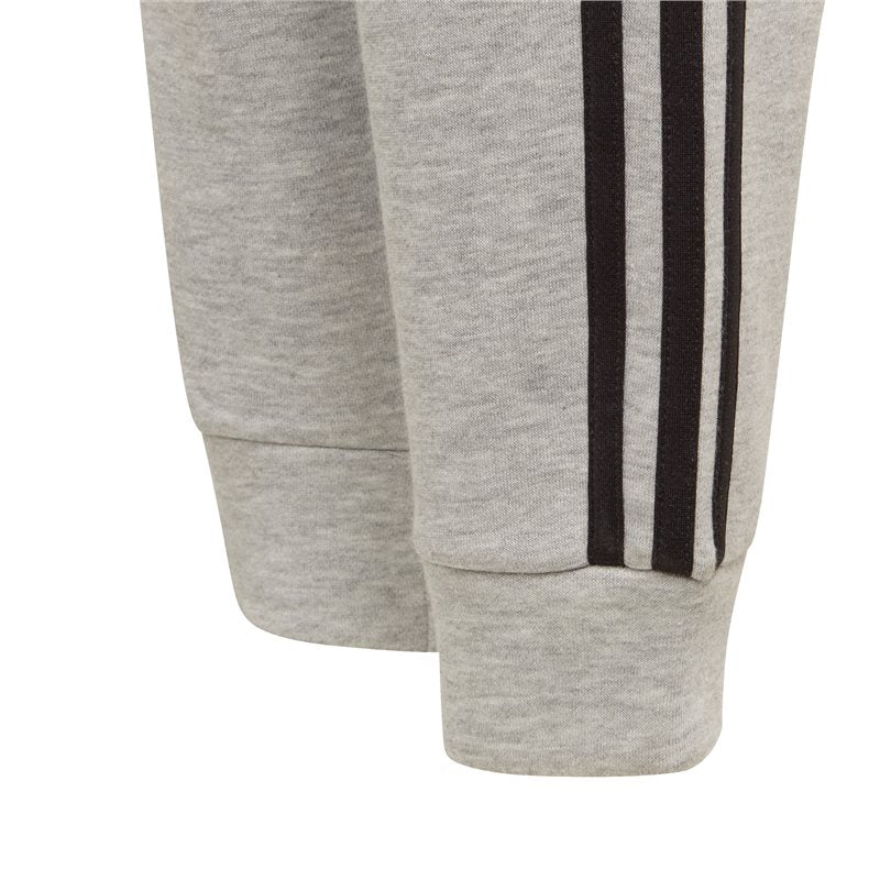 adidas 3 Stripe Fleece Pants - Boys - Medium Grey Heather/Black