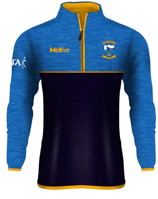 Mc Keever Salthill Knocknacarra LGFA 1/4 Zip Top - Youth - Marine Blue/Navy/Amber