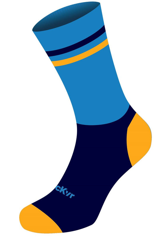 Mc Keever Salthill Knocknacarra GAA Socks - Adult - Marine Blue/Navy/Amber