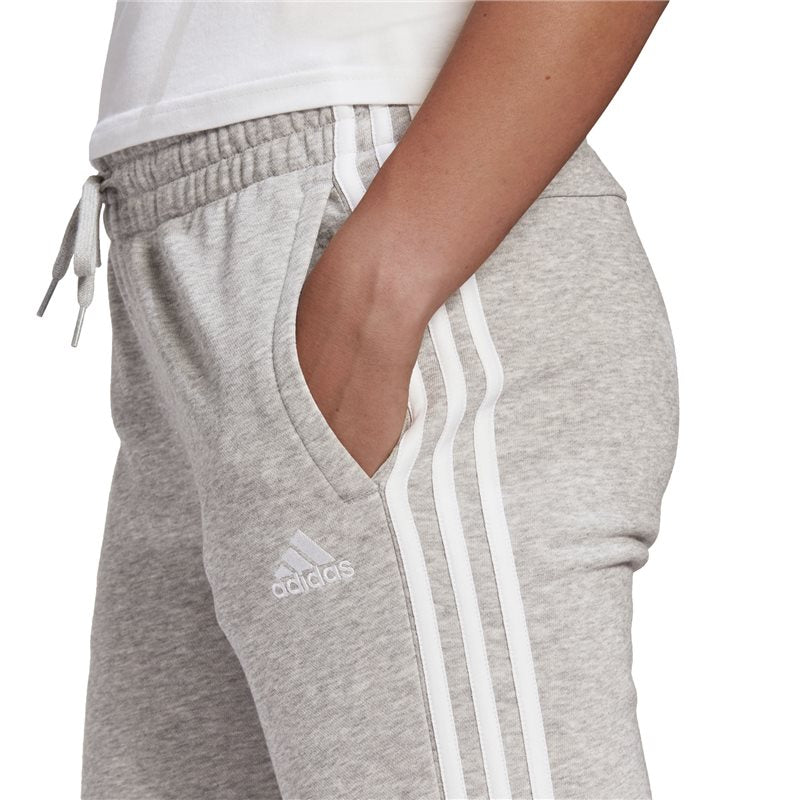adidas Essentials Slim Tapered Cuffed Pants - Womens - Medium Grey Heather/White