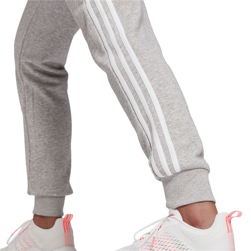 adidas Essentials Slim Tapered Cuffed Pants - Womens - Medium Grey Heather/White