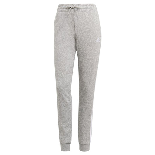 adidas Essentials Slim Tapered Cuffed Pants - Womens - Medium Grey Heather/White