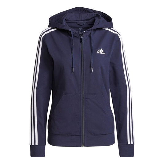 adidas Essentials Full Zip Hoodie - Womens - Legend Ink/White