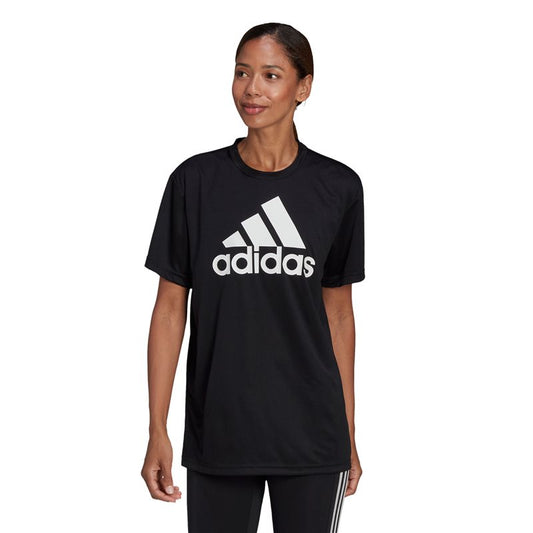 adidas Logo Boyfriend Sport Tee - Womens - Black/White